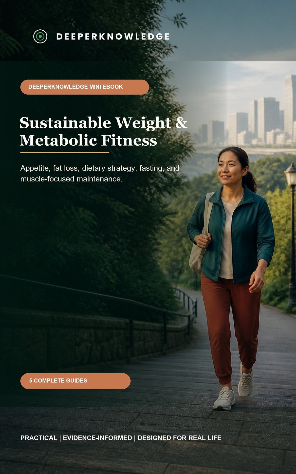 Sustainable Weight & Metabolic Fitness — cover of the five-guide collection on fat loss, satiety and maintenance