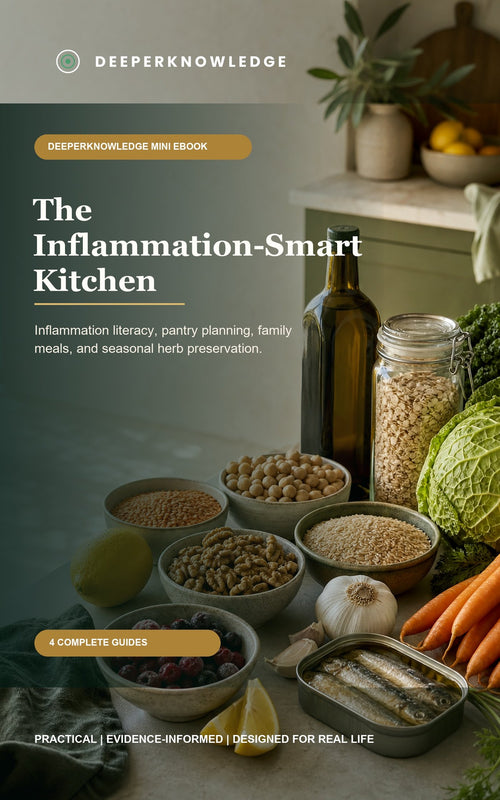 The Inflammation-Smart Kitchen — cover of the four-guide collection on inflammation-aware cooking