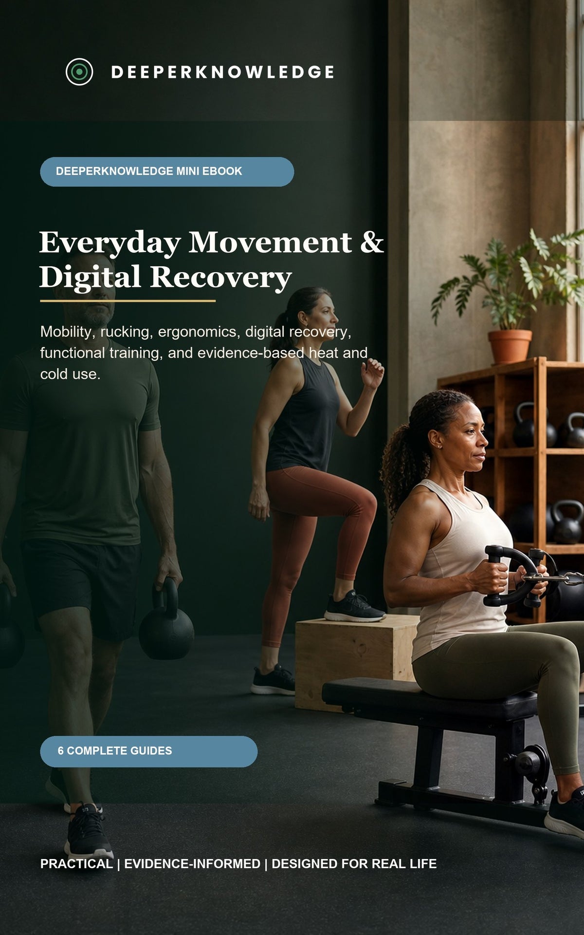 Everyday Movement & Digital Recovery — cover of the six-guide collection on mobility, ergonomics and recovery